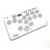 Sallybox Plus 15-Button Arcade Controller Mini Fight Stick with White Keycaps and Layout for Hitbox