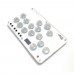 Sallybox Plus 15-Button Arcade Controller Mini Fight Stick with White Keycaps and Layout for Hitbox