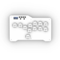12-Button Arcade Controller Mini Fight Stick with White Keycaps MX Switches & Layout for Hitbox