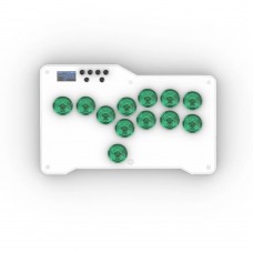 12-Button Arcade Controller Mini Fight Stick with Green Keycaps MX Switches & Layout for Hitbox