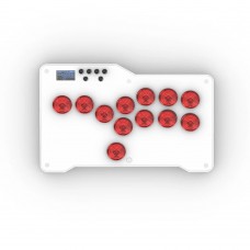 12-Button Arcade Controller Mini Fight Stick with Red Keycaps MX Switches & Layout for Hitbox
