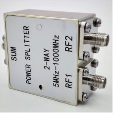 5MHz-1000MHz Wide Band RF Power Splitter 1 to 2 Low Insertion Loss Power Divider with SMA Female Connector
