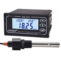 JISHEN ER-510 Online Resistivity Meter High Purity Water Resistivity Tester + 0.01 Plug-in Conductivity Electrode