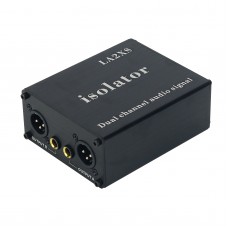 LA2XS Audio Isolator Ground Loop Isolator Supports 6.5MM XLR Cables and Dual Channel Audio Signal