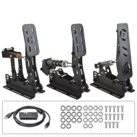 Simplayer Matte Black 3-Pedal Hydraulic Pedal SIM Racing Pedals Clutch Brake Throttle for G29 G27