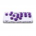 Sallybox Plus 15-Button Arcade Controller Mini Fight Stick with Purple Keycaps and Layout for Hitbox