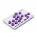 Sallybox Plus 15-Button Arcade Controller Mini Fight Stick with Purple Keycaps and Layout for Hitbox