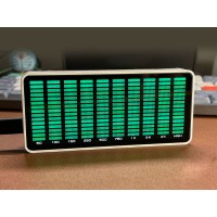 AK1016-GW Green LED 10-Band Music Spectrum Display Rhythm Light Supports Voice Control & Wired Input