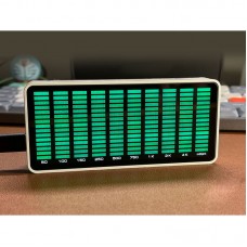 AK1016-GW Green LED 10-Band Music Spectrum Display Rhythm Light Supports Voice Control & Wired Input