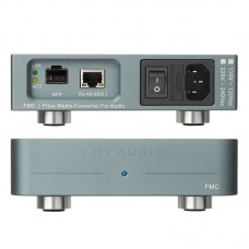 LHY Audio Grayish Green FMC Audio HiFi Enthusiasts Ethernet Purifier Optical Transceiver with High Performance OCXO