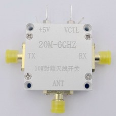 20MHz - 6GHz 10W 40dBm High Power RF Antenna Switch with SMA Female Connector for Transceiver System