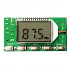 76-108MHz FM Stereo Digital Transmitter Module 3-5V 35mA Wireless Microphone Module with LCD Display Screen