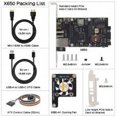 X650 KVM-over-IP Remote Management PCI Express Card Support POE Splitter Power Supply for Raspberry Pi CM4