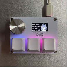 SayoDevice White 3-Key O3C OSU Rapid Trigger Custom Keyboard Hall Magnetic Axis Gaming Keyboard with 0.96-inch IPS Screen