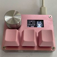 SayoDevice Pink 3-Key O3C OSU Rapid Trigger Custom Keyboard Hall Magnetic Axis Gaming Keyboard with 0.96-inch IPS Screen