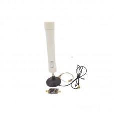 ADS-B 1090MHz White Active Antenna DC5V Bias Tee 23.15dBi High Gain RF Receiving Antenna with Pedestal