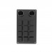 12-Key Custom Keyboard Small Keyboard with Black Keycaps Suitable for Gamers Song Lovers & Designers
