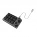 12-Key Custom Keyboard Small Keyboard with Black Keycaps Suitable for Gamers Song Lovers & Designers