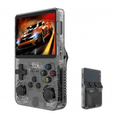 R36 Grey 64G Retro Handheld Game Console Open Source Portable Game Console with 3.5 Inch Screen