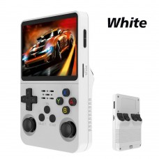 R36 White 64G Retro Handheld Game Console Open Source Portable Game Console with 3.5 Inch Screen