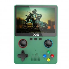 X6 Retro Handheld Game Console Portable Game Console with Green Shell Supports 11 Emulator Gamers