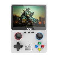 X6 Retro Handheld Game Console Portable Game Console with White Shell Supports 11 Emulator Gamers