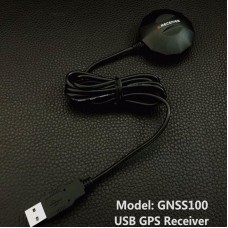 GNSS100 Magnetic USB GPS Module 50CH Receiving 1.5m GPS Receiver Built-in TCXO for Linux XP/Win7/8/10