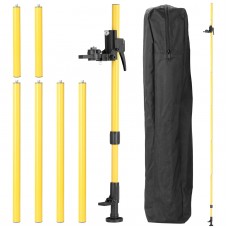 Max 4.2M/13.8FT Height Laser Level Pole Mount Telescopic Pole for Laser Level with 1/4'' Thread