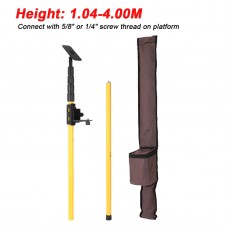 4M/13.1FT Laser Level Pole Mount Telescopic Pole for Laser Level with 5/8" or 1/4" Screw Thread
