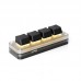 4-Key Custom Keyboard Small Keyboard Small Gaming Keyboard w/ Black Keycaps RGB Backlight for Gamers