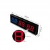 2.3" 6-Digit Gym Timer Clock Interval Timer with Buzzer Remote Control for Boxing Exercises Games