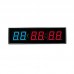 2.3" 6-Digit Gym Timer Clock Interval Timer with Buzzer Remote Control for Boxing Exercises Games