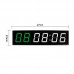 1.5" 6-Digit LED Gym Timer Clock Interval Timer with Remote Control for Gym and Meeting Room