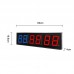 4" 6-Digit Aluminum Alloy Gym Timer Clock with Remote Control for Gym Meeting Room and Kitchen