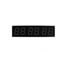 4" 6-Digit Aluminum Alloy Gym Timer Clock with Remote Control for Gym Meeting Room and Kitchen