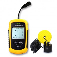 FF1108-1 Portable Sonar Fish Finder with Black & White Display + Wired Sensor for 100m/328.1ft Depth