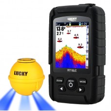 FF718LIC-WLA Wireless Portable Fish Finder Sonar Fish Finder Attractive Lamp for 45M/147.6FT Depth