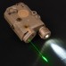 WEX419 Sand-Coloured UHP Tactical Light Tactical Laser Pointer Green Laser + White Light + IR Laser