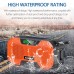 5000mAh EU Orange Emergency Radio FM AM Radio with Solar Power Charging Flashlight Compass Alarm