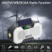 5000mAh EU White Emergency Radio FM AM Radio with Solar Power Charging Flashlight Compass Alarm