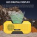 5000mAh EU Yellow Emergency Radio FM AM Radio with Solar Power Charging Flashlight Compass Alarm