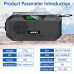 5000mAh EU Black Emergency Radio FM AM Radio with Solar Power Charging Flashlight Compass Alarm