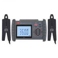 FR2010+ 0-600V 0-20A Double Clamp Digital Phase Volt-ampere Meter LCD Display with 1.5-Meter Testing Cable