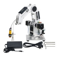 3-Axis Mechanical Arm 3DOF Industrial Robotic Arm Silver Load Capacity 500g with Controller