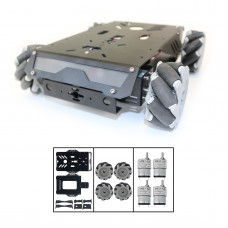 V3 Mecanum Wheel Intelligence Robot Aluminum Car Frame with Metal Motor and Suspension Front Wheel