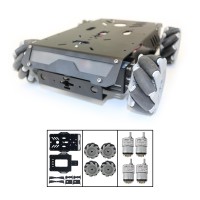 V3 Mecanum Wheel Intelligence Robot Aluminum Car Frame with 1:90 Decoding Motor and Suspension Front Wheel