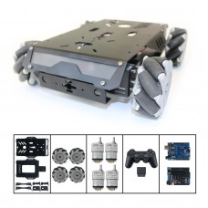 V3 Mecanum Wheel Intelligence Robot Aluminum Car Frame with 1:30 Decoding Motor and Wireless Control Board