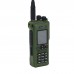 Dark Green GT-12 10W Multi-band Handheld Walkie Talkie 2-Inch LED Color Screen Built-in Bluetooth Support FM/AM/UHF/VHF