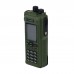 Dark Green GT-12 10W Multi-band Handheld Walkie Talkie 2-Inch LED Color Screen Built-in Bluetooth Support FM/AM/UHF/VHF