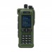 Dark Green GT-12 10W Multi-band Handheld Walkie Talkie 2-Inch LED Color Screen Built-in Bluetooth Support FM/AM/UHF/VHF